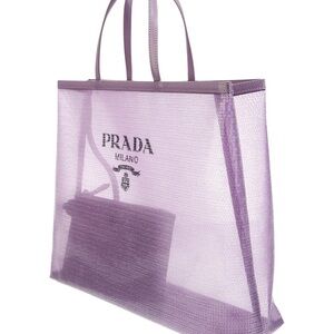 NWT PRADA RETE PALLIETTES SEQUIN TOTE WITH POUCH